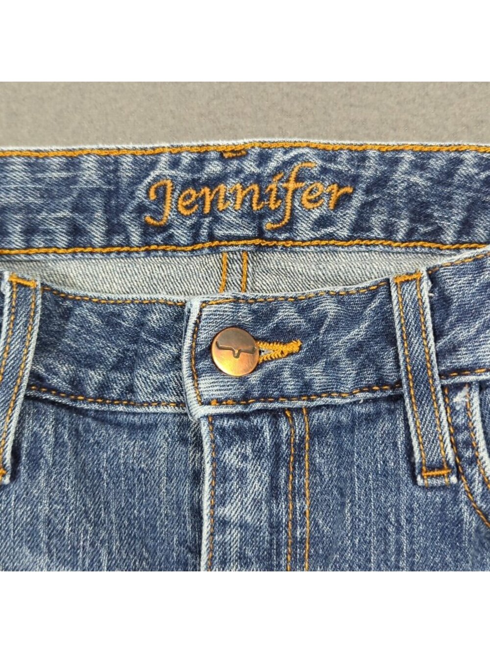 Kimes Ranch Jeans Women's 2x34 Blue Jennifer High Rise Wide Flare Leg Western